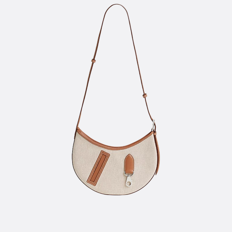 P’TIT ARÇON BAG IN CANVAS & LEATHER HERMÈS