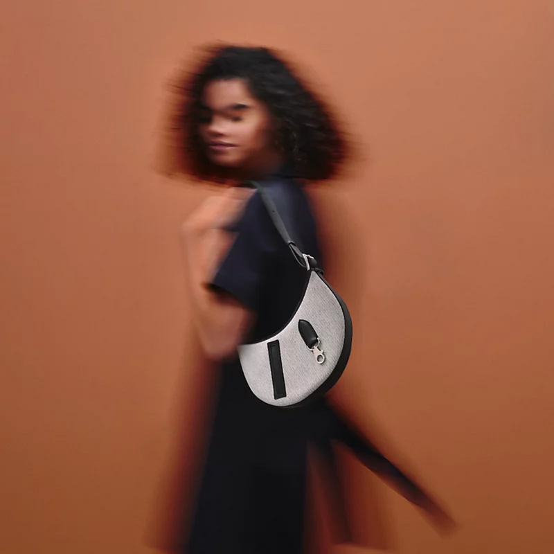 P’TIT ARÇON BAG IN CANVAS & LEATHER HERMÈS