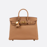 HERMÈS BIRKIN 25 HSS CRAIE/GRIS TOURTERELLE IN TOGO LEATHER WITH BRUSHED GOLD HARDWARE