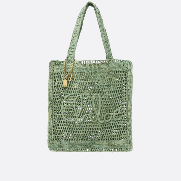 CHLOÉ SUMMER BANANA BAG IN RAFFIA