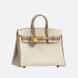 HERMÈS BIRKIN 25 HSS CRAIE/GRIS TOURTERELLE IN TOGO LEATHER WITH BRUSHED GOLD HARDWARE