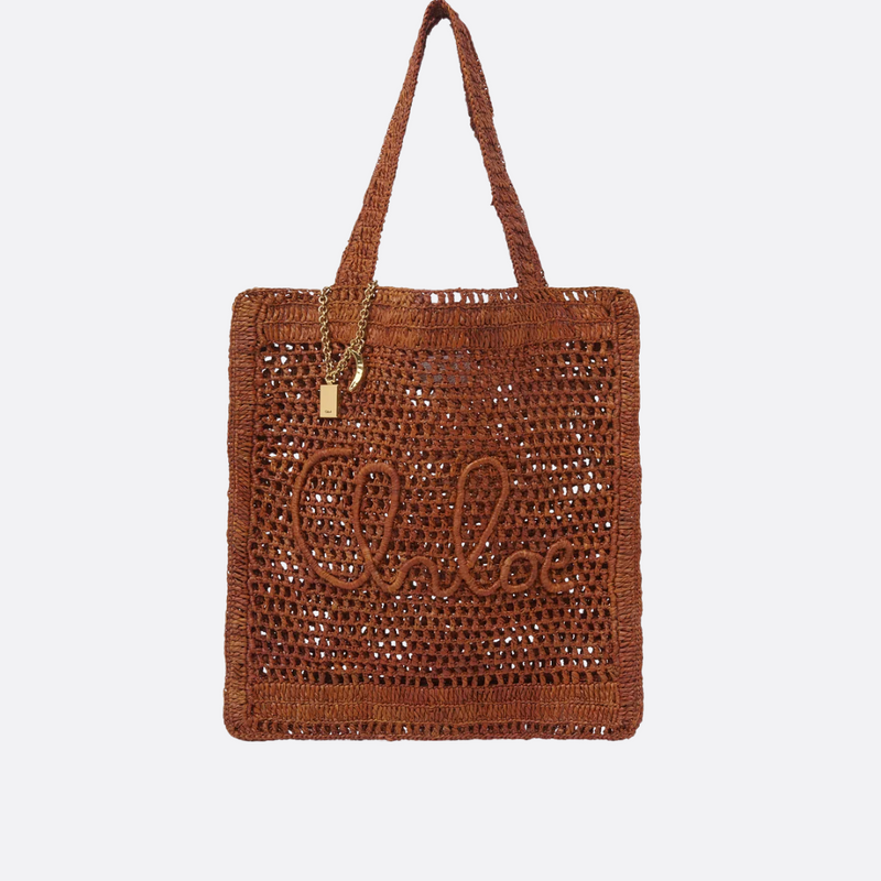 CHLOÉ SUMMER BANANA BAG IN RAFFIA