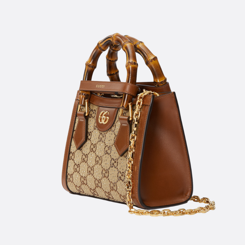 GUCCI DIANA SMALL TOTE BAG WITH CRYSTALS