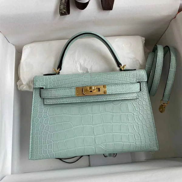 HERMÈS KELLY 28 VERT D’EAU ALLIGATOR – LIMITED EDITION